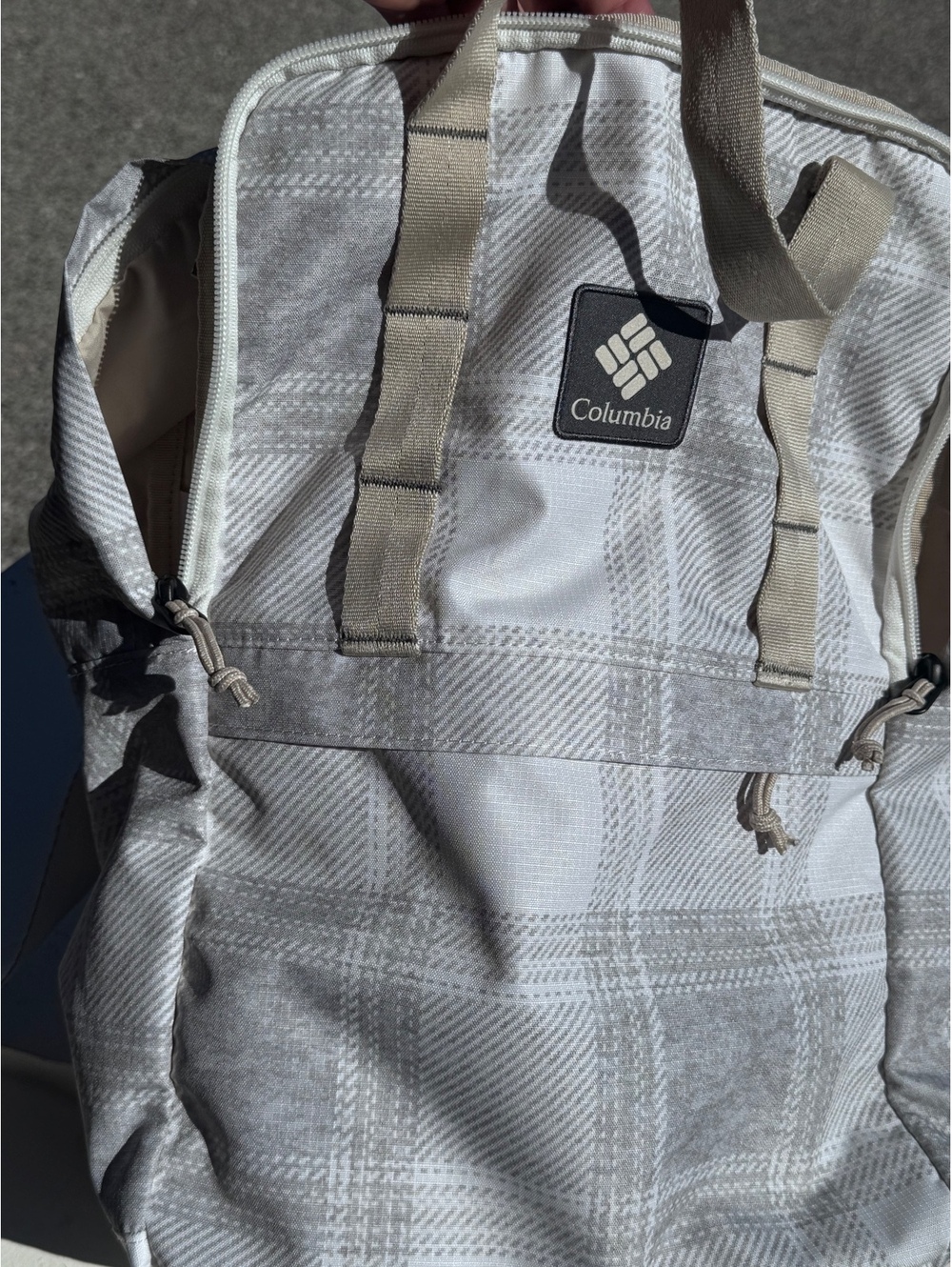 Columbia Trek 24L Backpack Sea Salt Plaid Laptop School Travel Daypack
